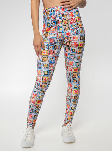 Dámske farebné  legíny s potlačou